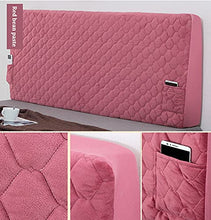 CXLT Fodera per Testata Letto in Velluto di Cristallo di Lusso Copertura per Testiera Trapuntata Singola/Doppia in Legno/Pelle/Tessuto Schienale per Letto Fodera per Protezione Decorazione,A-200cm