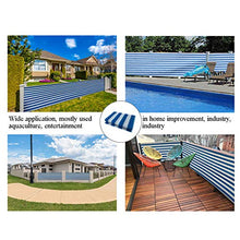 Summer supplies Paravento per Balcone,Protezione per la Privacy,in HDPE Senza Viti, Copertura permeabile per balconi,Corda da 4 * 1,5 m,Strisce Bianche e Blu