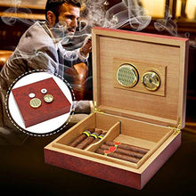 Cgf Exquisit Humidor di Viaggio, Soggetti in Legno massello di Cedro Spagnolo Humidor, idratante Scatola di Sigaro di Grande capacità Adatto for Regali di Compleanno Buoni Regali humidor