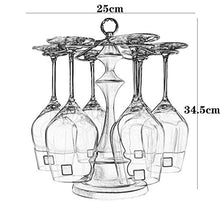 1yess Wine Rack, Wine Rack Domestica Semplice Capovolto Vetro Decanter Red Cup Una Decorazione Holder Creativo 29,5 X 25 cm, Wine Rack Posto scaffale for Vino