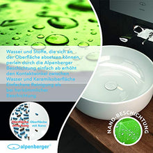 Alpenberger Lavabo da appoggio in ceramica, effetto loto, rotondo, 41 cm, facile da pulire