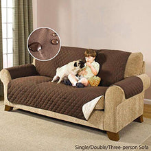 Yinuoday Fodera per Divano Reversibile Fodera per Mobili Fodera per Divano Trapuntata Impermeabile Fodera per Divano per Animali Domestici Bambini (Doppio Sedile)