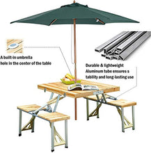 CASTOR Tavolo da Picnic all'aperto Tavolo Pieghevole Pranzo in Legno Picnic Set Set Set Set Pieghevole Junior Outdoor BBQ Party Table