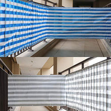 JOYKK 5m Resistente al Calore Schermo per Privacy Schermo per Recinzione Paralume Protezione Anti-Vento - Blu Bianco
