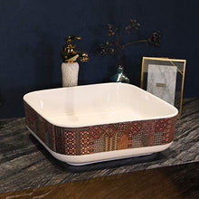 Lavandino del bagno del lavabo della porcellana di arte della pittura della mano di stile della pittura a mano d'annata dell'Europa dei gingilli del lavandino del lavandino