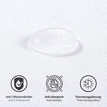 PERIBOIA 500 LUX - Coprimaterasso 90 x 200 cm, 100% cotone, impermeabile, traspirante, colore: Bianco (90 x 200 cm)