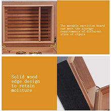 BLLXMX Humidor De Marque Sigari Humidor Desk Humidor Cedar, con Igrometro E Umidificatore, 30 con Scomparti Rimovibili Sigari Neri