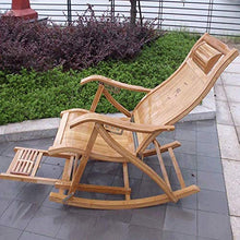 KaidanAdult Siesta Sedia a Dondolo Semplice e Moderna Sedia a Dondolo in Legno, Sedia a Sdraio per Anziani, Pausa Pranzo Pieghevole per Le Vacanze estive, Sedia a Sdraio Portatile Singola Piccola per