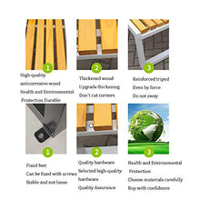 Household Products Panchine da Parco in Legno massello, sedie da terrazza, panchine da Balcone anticorrosive, panchine da Cortile con Struttura in ghisa, per Giardino/Veranda/Balcone