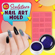 Set per unghie, scultura 4D Set di stampi per nail art Kit per la decorazione di arte per unghie Modello di stampa Polvere di bellezza per unghie e gel di cristallo per unghie unghie scultura 4D