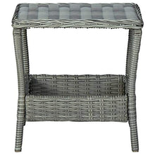 FAMIROSA Tavolo da Giardino Grigio Chiaro 45x45x46,5 cm in Polyrattan
