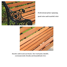 59in terrazza panchina parco giardino lounge chair, panchina da esterno 3 posti cortile in ghisa sedile in metallo, sedia portico anticorrosivo resistente agli agenti atmosferici Mobili per ponte /