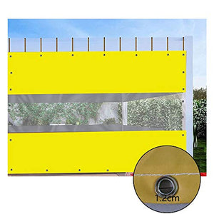 GDMING Trasparente PVC Telone, Extra Spesso Resistente agli Agenti Atmosferici All'aperto Chiaro Tenda Impermeabile con Grommet, Coperture per Mobili da Giardino, Formato Personalizzato
