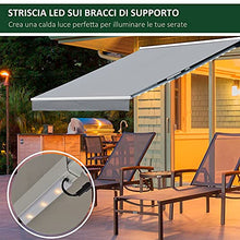 Outsunny Tenda da Sole per Esterno 250x200cm, Tenda a Bracci Avvolgibile, Tenda Ombreggiante a Rullo, Grigio