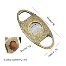 AUEDC Cigar Cutter, in Acciaio Inox taglierina di Sigaro Doppia Lama Merletto dell'Annata Portatile dell'Acciaio Inossidabile Ghigliottina per Padre e Il miglior Regalo Boyfriend,Argento