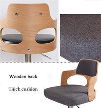 LLT Pratico sgabello Sgabelli contatore Chair Cucina Colazione Bar Stool 360 ° Swivel Bar Sedia da ufficio Altezza regolabile Barbershop Lino sedile Carico massimo 130Kg,Blu,45~63 cm