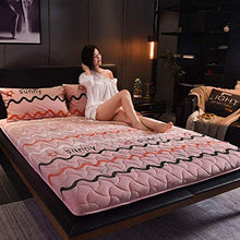 HKX Tappetino in Peluche Addensato, Materasso Futon Tappetino per Dormire sul Pavimento-D Matrimoniale Piccolo 120x200 cm (47x79 Pollici)