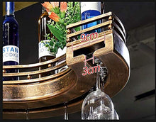 Yxsd portabicchieri da vino, scaffale per bicchieri di vino, portabicchieri da vino, portabicchieri da vino, portabicchieri da champagne, porta bicchieri da soffitto (dimensioni: 80 x 25 cm)