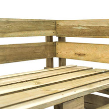 Oushome Panca da Giardino Angolare con Pallet in Legno