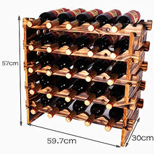 Espositore per Vino Elegante e Semplice Portabottiglie Impilabile a 5 Strati Portabottiglie in Legno da 25 Portabottiglie, HJJ