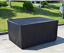 PROUH Copritavolo da Giardino 300x250x90 cm, Telo Copertura per Giardino, Copertura per Mobili Impermeabile, 420D Oxford, Rettangolare, Antipolvere, Anti-UV,Black,300×250×90cm