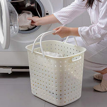 ZHongWei Grande Cestino di accumulo con Manico per Pannolini da Pannolini Giocattolo Scava Fuori Lavanderia Cestino PP plastica (Color : White)