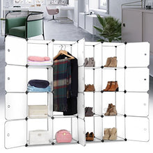 Finether - Armadio Composto da 16 Cubi per Facilitare l'Organizzazione di Oggetti, Vestiti, Scarpe, Giocattoli, Libri, Prodotti Alimentari - Colore: Bianco