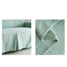 HM&DX Colore Solido Fodere Copridivani 1 Pezzo, Lino Fodera per Divano Stile Europeo Copridivano Protezione per Mobili per 1 2 3 4 Posti Divano-Blu Verde 200x260cm(79x102inch)