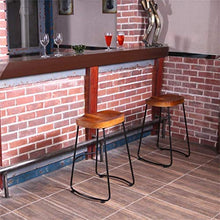 LWW Sgabelli, metallo/legno Sgabelli poggiapiedi per la cucina | Vintage Iron Bar sgabelli alti Sala da pranzo Sedie | Altezza seduta 45/65 / 75cm | Carico massimo 150Kg,46x37x65cm,46x37x65cm