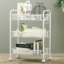 &ripiano di stoccaggio Unità di scaffalatura - Carrello di stoccaggio a più strati con struttura a pavimento a scaffali di stoccaggio mobile con ruote Scaffale di finitura (Color : A)