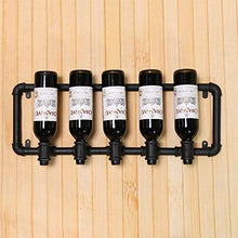 LHQ-HQ Wine Holder Wine Rack Ferro battuto a Parete della cremagliera del Vino della Decorazione della casa del Vino Rack di stoccaggio Sicuro e Stabile Titolare Antiscivolo Wine - 5 Bottiglie