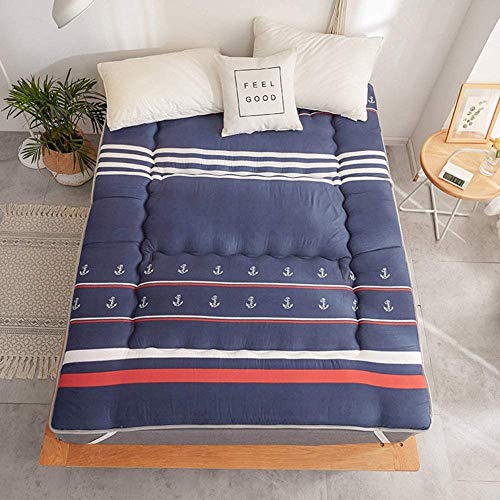 Z&HA Giapponese Pieghevole Tatami Materasso futon Singolo Letto Matrimoniale stuoie Rilievo Ispessito Piano Dormitorio coprimaterasso,A,120 * 200CM