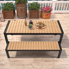 N/Z Attrezzatura Quotidiana Tavolo da Esterno e Sedia Combinazione semplicità Giardino Hotel Vista Mare Balcone Rettangolo Tavolo da Esterno Cortile Tavolo da negoziato e Sedia