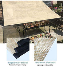 Telo Ombreggiante, Telo Parasole Sunblock 50% -70% Blocco UV - Rete a Rete Resistente ai Raggi UV con passacavi for Copertura vegetale, Serra, Patio, Prato o Cantiere (Beige) (Size : 0.9m x 1m)