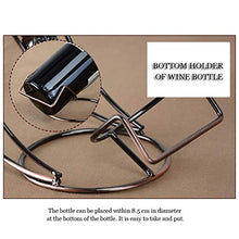 LHQ-HQ Cremagliera del vino in ferro battuto vino europeo cremagliera creativo cremagliera del vino del metallo, singola bottiglia di vino controsoffitto supporto della cremagliera del ferro Free Stan
