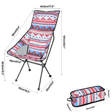 JIXIN Sedia da Campeggio Multicolor Picnic Beach Sedie con Schienale Pieghevole con Borsa per Il Trasporto Sedia Pieghevole Portatile da Esterno