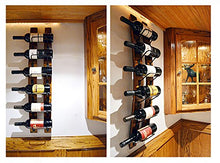 Linex, portabottiglie da parete in legno, per 6 bottiglie di vino, da parete, per casa