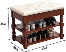 YANG del Pattino tormenta di Legno Solido Corridoio Cambio banco di Scarpe con l'ammortizzatore di sede Guardaroba Imbottito poggiapiedi casa Pouf Ottomana, Carico Massimo 200kg, 100x35x46cm