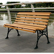 Panchine in legno di plastica anticorrosiva del parco, sedie da terrazza, panchine da balcone con braccioli schienale, sedie da cortile con struttura in ghisa, per giardini / portici / balconi