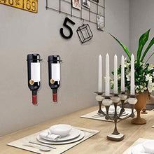 AIHOME - Portabottiglie da parete in metallo, per bottiglie di vino, decorazione da parete, con viti di fissaggio e tasselli inclusi, confezione da 3