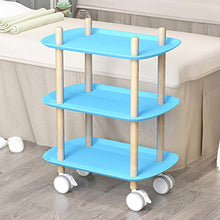 WY&WY Carrello da Bar Cucina Multifunzione rotolamento Carrello a 2 Piani Carrello di stoccaggio con Ruote e Maniglie per Cucina Trucco Bagno,B