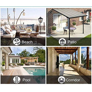 GDMING Tenda da Sole per Esterno Impermeabile Protezione Solare Frangivista Schermo per Veranda Gazebo Pergola Cabana Ponte 2 Pannelli Parabrezza, 32 Taglie (Color : Dark Gray, Size : 2.5x2.7m)