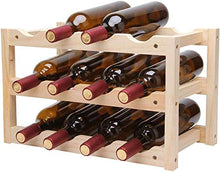 Scaffale Legno Porta Vino Portabottiglie Per Vino Pratico Scaffale Per Bottiglie Di Vino- Decorazioni Per La Casa, Portabottiglie Può Contenere 12 Bottiglie Di Vino Rosso