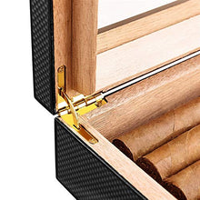 Humidars Cigar Humidor - Portable Spagna Cedar portasigari di legno di viaggio Cigar Humidor Set con umidificatore amp igrometro in fibra di carbonio Storage Box mantenerlo fresco .Scatola di immagazz