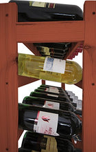Len mar - Scaffale Porta Bottiglie di Vino, in Legno di Pino trattato, Marrone - RW-1-91 Braun 198x92x25 cm