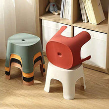 Sgabello x4, sgabello basso in plastica spessa, poggiapiedi (adulto e bambino), resistente all'usura, adatto per cucina, bagno, esterno, con tappetino antiscivolo/rosso / 26x23x24cm