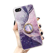 Suhctup Compatibile con Samsung Galaxy Note 10 Custodia in Slim Morbido Silicone TPU,Marmo Design con Glitter Brillantini Bling Cristallo Chiara Paraurti Protettiva Cover con Ring Kickstand -7