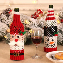 Amosfun Borsa per la Copertura della Bottiglia di Natale Vestito di Copertura per Maglioni di Vino Lavorato a Maglia di Babbo Natale per brutte Decorazioni Natalizie