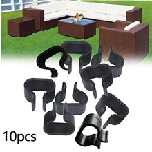 Clip in Metallo Divano Ad Incastro Del Connettore, Morsetti Mobili in Rattan Sedia Fastners Clip Per Mobili Da Giardino (nero-medium) 10 Pezzi