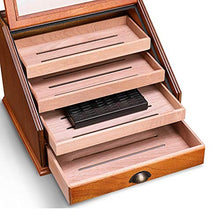 Minmin Cigar Box Mellow Legno di Cedro grande capacità professionale Humidor Cigar fumo di sigaretta Caso Rosewood, 330x290x275mm accessori del sigaro (Size : 330x290x275mm)